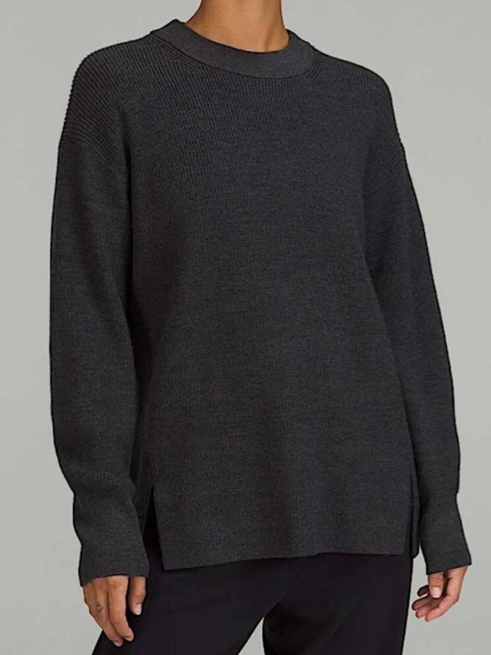 Lululemon Merino Wool Blend Ribbed Crewneck Sweater Woman Size 4 Gorpcore
